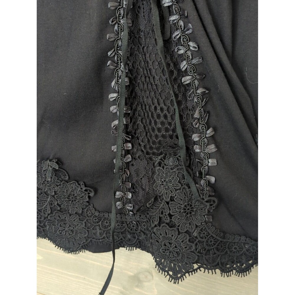 Pretty Angel Woman's Lace Crochet Long Sleeve Top Size L - Picture 3 of 6
